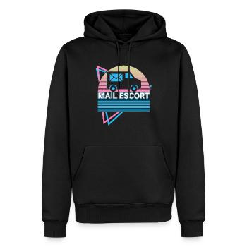 Postal Service Postman Retro - Sweat à capuche Premium bio Homme - noir - Devant - Nico (187cm)