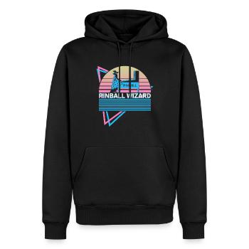 Pinball Wizard Flipperautomat Retro - Männer Premium Bio Hoodie - Schwarz - Vorne - Nico (187cm)