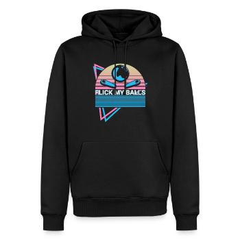 Pinball machine rétro - Sweat à capuche Premium bio Homme - noir - Devant - Nico (187cm)