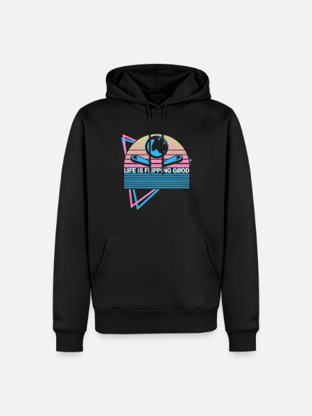 Flipperautomat Retro - Männer Premium Bio Hoodie - Schwarz