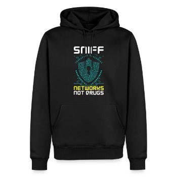 Cybersecurity, Hacking, IT - Men’s Premium Organic Hoodie - black - Front - Nico (187cm)