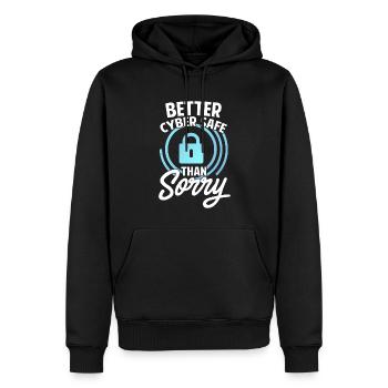 Cybersecurity, Hacking, IT - Men’s Premium Organic Hoodie - black - Front - Nico (187cm)
