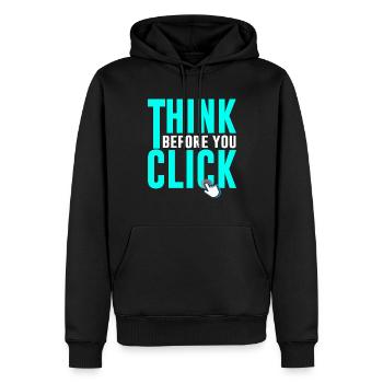 Cybersecurity, Hacking, IT - Men’s Premium Organic Hoodie - black - Front - Nico (187cm)