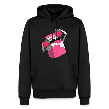 Bizarro Fiktion Ästhetik Weirdcore Kawaii - Männer Premium Bio Hoodie - Schwarz - Vorne - Nico (187cm)