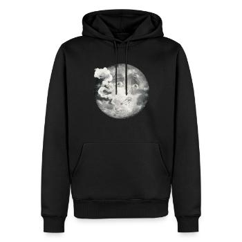 Whimsigoth Esthétique Soft Grunge Emo Goth Fumer - Sweat à capuche Premium bio Homme - noir - Devant - Nico (187cm)