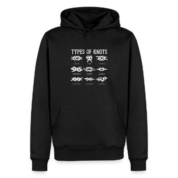 Pathfinder Node Types Of Knots - Men’s Premium Organic Hoodie - black - Front - Nico (187cm)