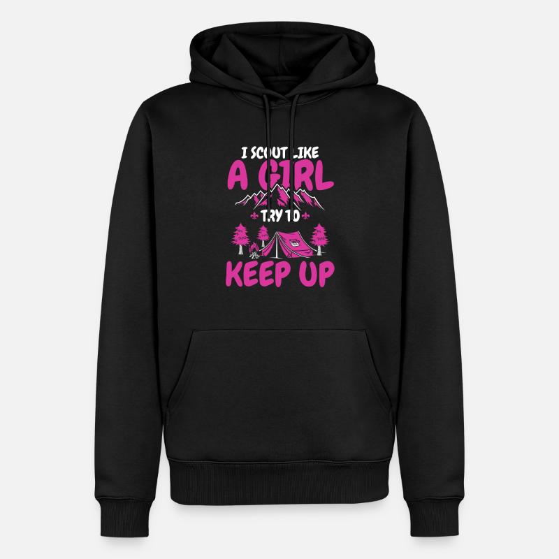Pfadfinder Mädchen - Männer Premium Bio Hoodie - Schwarz