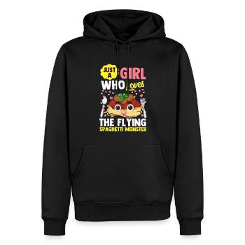 FSM Pastafarian - Sweat à capuche Premium bio Homme - noir - Devant - Nico (187cm)