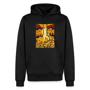 Boy Scout Girl - Men’s Premium Organic Hoodie - black - Front - Nico (187cm)
