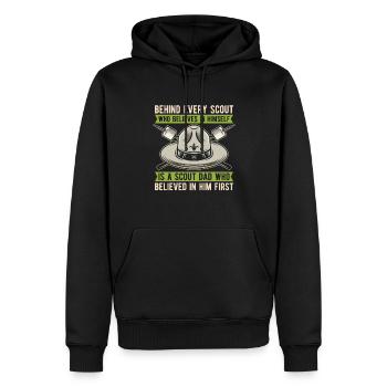 Boy Scout Dad - Men’s Premium Organic Hoodie - black - Front - Nico (187cm)