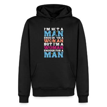 Femboy Crossdressing - Männer Premium Bio Hoodie - Schwarz - Vorne - Nico (187cm)