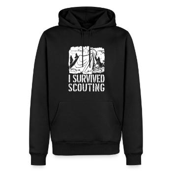 Éclaireur - Sweat à capuche Premium bio Homme - noir - Devant - Nico (187cm)
