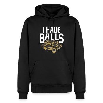 Ball python snake - Men’s Premium Organic Hoodie - black - Front - Nico (187cm)