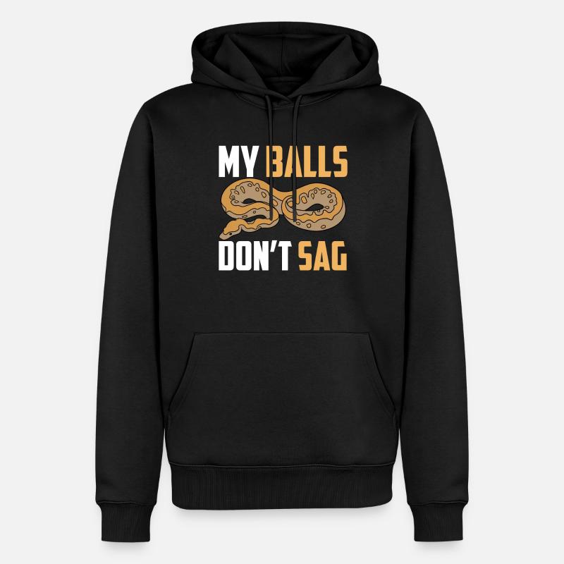 Kugelpython Schlange - Männer Premium Bio Hoodie - Schwarz