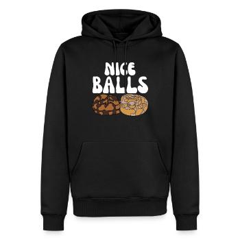 Serpent python royal - Sweat à capuche Premium bio Homme - noir - Devant - Nico (187cm)