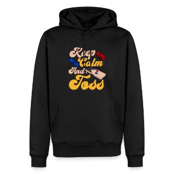 Lustiges Cornhole Corn Hole - Männer Premium Bio Hoodie - Schwarz - Vorne - Nico (187cm)