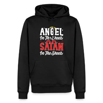 Lustiger Satanismus - Männer Premium Bio Hoodie - Schwarz - Vorne - Nico (187cm)