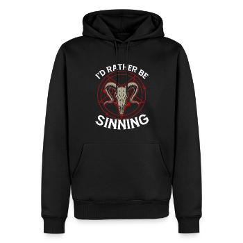 Lustiger Satanismus Satanisch Satan - Männer Premium Bio Hoodie - Schwarz - Vorne - Nico (187cm)