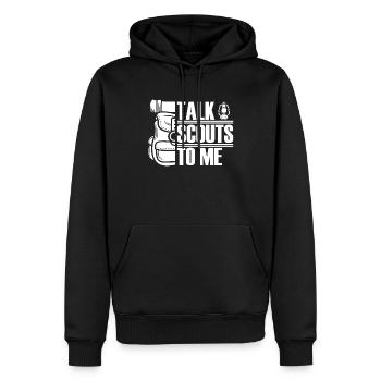 Éclaireur - Sweat à capuche Premium bio Homme - noir - Devant - Nico (187cm)