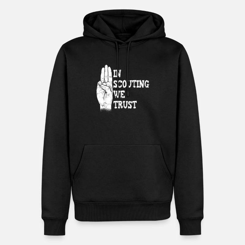 Éclaireur - Sweat à capuche Premium bio Homme - noir