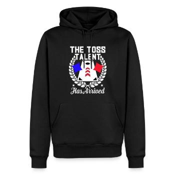 Drôle de trou de maïs - Sweat à capuche Premium bio Homme - noir - Devant - Nico (187cm)