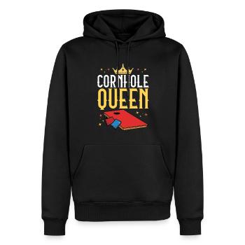 Corn Hole - Men’s Premium Organic Hoodie - black - Front - Nico (187cm)