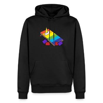 Trou de maïs Cornhole - Sweat à capuche Premium bio Homme - noir - Devant - Nico (187cm)