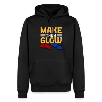 Trou de maïs Cornhole - Sweat à capuche Premium bio Homme - noir - Devant - Nico (187cm)