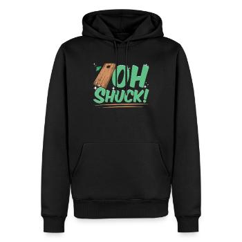 Lustiges Cornhole Corn Hole - Männer Premium Bio Hoodie - Schwarz - Vorne - Nico (187cm)