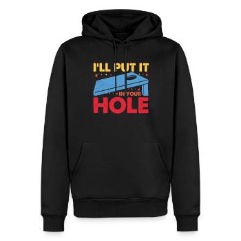 Lustiges Cornhole Corn Hole - Männer Premium Bio Hoodie - Schwarz - Vorne - Nico (187cm)
