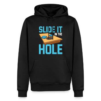 Lustiges Cornhole Corn Hole - Männer Premium Bio Hoodie - Schwarz - Vorne - Nico (187cm)