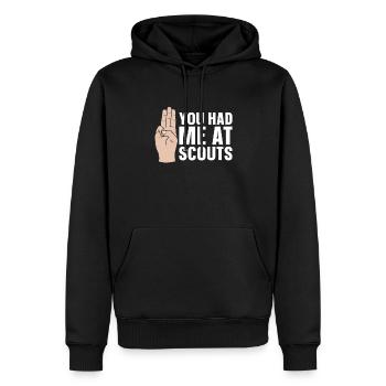 Boy Scout Funny - Men’s Premium Organic Hoodie - black - Front - Nico (187cm)