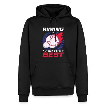 Bocce Ball Spieler - Männer Premium Bio Hoodie - Schwarz - Vorne - Nico (187cm)