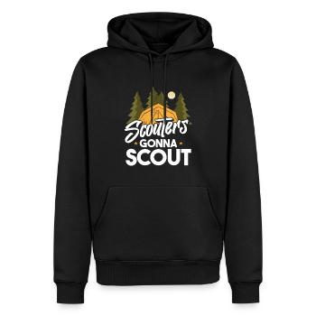 Boy Scout Funny - Men’s Premium Organic Hoodie - black - Front - Nico (187cm)