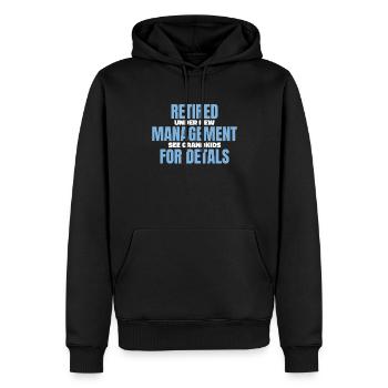 Rentner Rente Witzig - Männer Premium Bio Hoodie - Schwarz - Vorne - Nico (187cm)