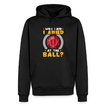 Joueur de pétanque drôle - Sweat à capuche Premium bio Homme - noir - Devant - Nico (187cm)