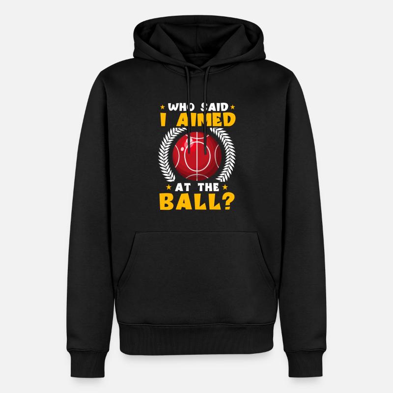 Joueur de pétanque drôle - Sweat à capuche Premium bio Homme - noir