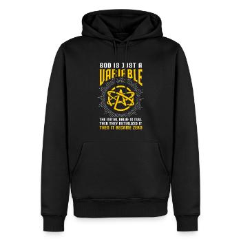 Atheist Atheism - Men’s Premium Organic Hoodie - black - Front - Nico (187cm)