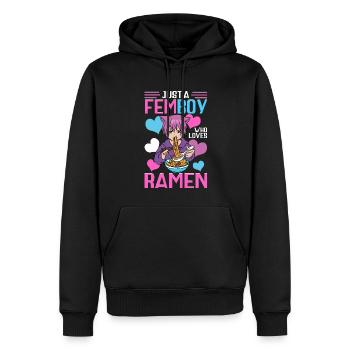 Cross Dressing - Männer Premium Bio Hoodie - Schwarz - Vorne - Nico (187cm)