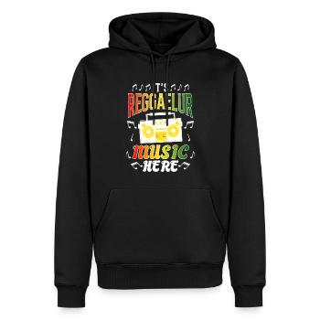 Reggae Rastafari Jamaïque - Sweat à capuche Premium bio Homme - noir - Devant - Nico (187cm)