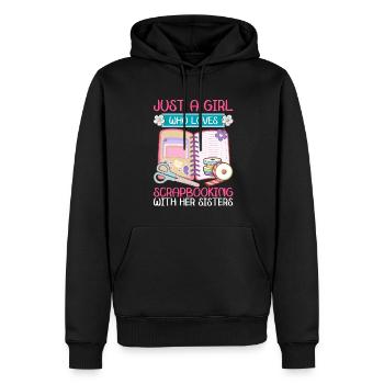 Scrapbooker - Männer Premium Bio Hoodie - Schwarz - Vorne - Nico (187cm)