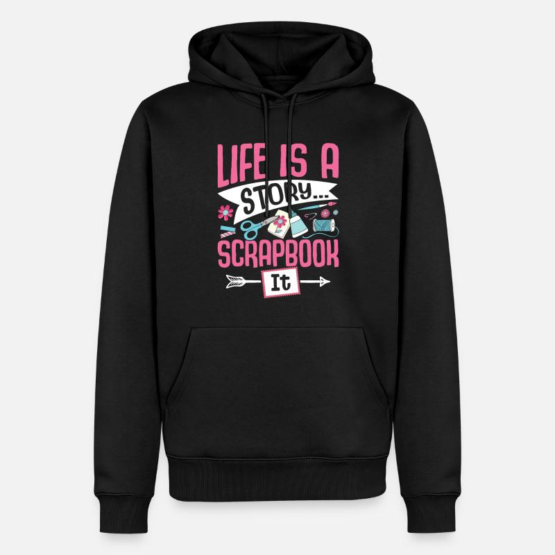 Scrapbooking Scrapbooker - Männer Premium Bio Hoodie - Schwarz
