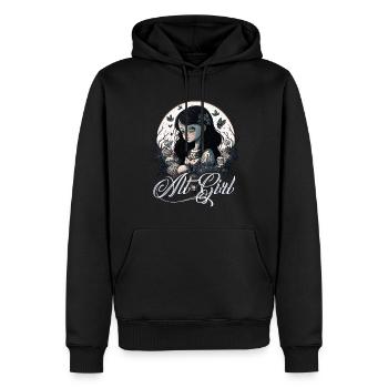 Alt Girl Alternative Girl - Sweat à capuche Premium bio Homme - noir - Devant - Nico (187cm)