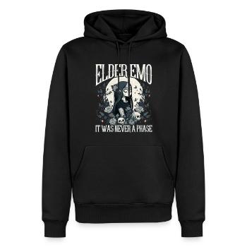 Drôle Emo Garçon Emo Fille - Sweat à capuche Premium bio Homme - noir - Devant - Nico (187cm)