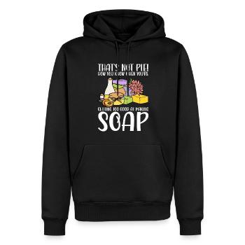 Seifenherstellung Seifenhersteller Soapologist - Männer Premium Bio Hoodie - Schwarz - Vorne - Nico (187cm)