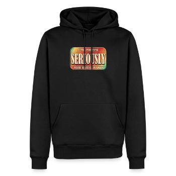 Schwarzer Humor Erziehung - Männer Premium Bio Hoodie - Schwarz - Vorne - Nico (187cm)