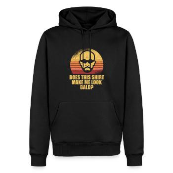 Schwarzer Humor Kahl - Männer Premium Bio Hoodie - Schwarz - Vorne - Nico (187cm)