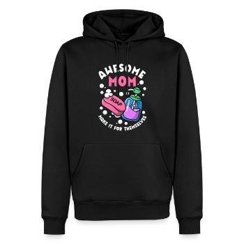 Fabrication de savon, savonnier, savonologue - Sweat à capuche Premium bio Homme - noir - Devant - Nico (187cm)