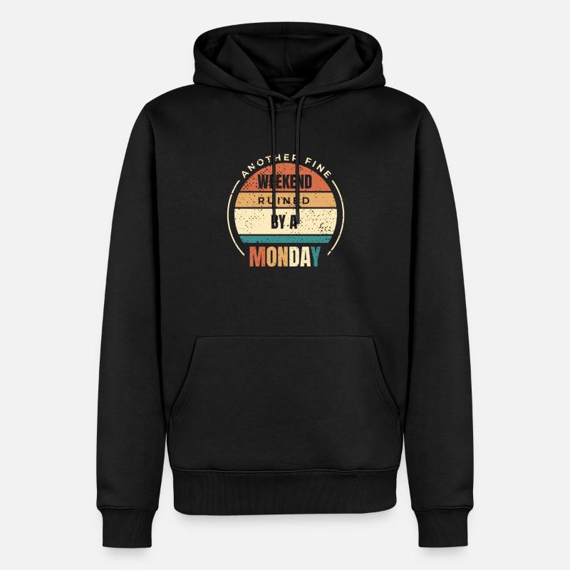 Schwarzer Humor - Männer Premium Bio Hoodie - Schwarz