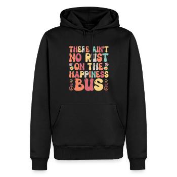 Hippie Frieden Freundlichkeit - Männer Premium Bio Hoodie - Schwarz - Vorne - Nico (187cm)
